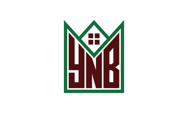 YNB initial letter real estate builders logo design vector. construction, housing, home marker, property, building, apartment, flat, compartment, business, corporate, house rent, rental, commercial