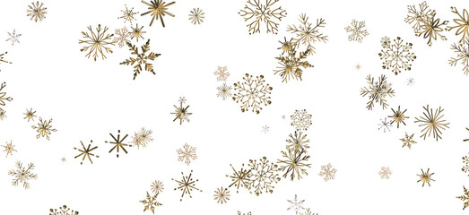 Sparkling Snowfall: Dynamic 3D Illustration of Falling Christmas Snowflakes