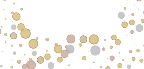 Cascading Celebration: Striking 3D Illustration Showcasing an Abundance of gold Confetti