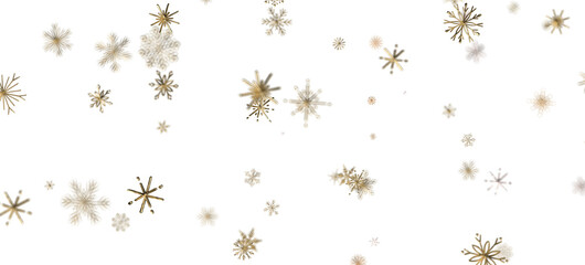Sparkling Snowfall: Dynamic 3D Illustration of Falling Christmas Snowflakes