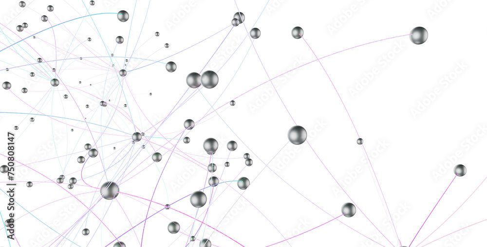 Aufkleber 3d network technology in future