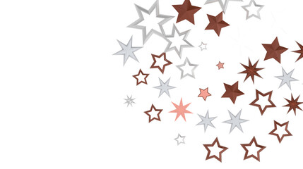 Twinkling Christmas Trail: Exquisite 3D Illustration of Falling Festive Starry Traces