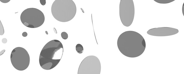 Fototapeta premium Joyful Deluge: Brilliant 3D Illustration Showcasing an Overflow of silver Confetti