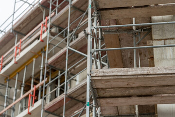 Baugerüst, Bau Wohngebäude