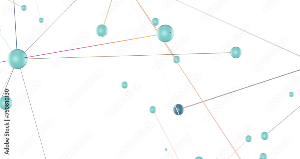 Aufkleber 3d network technology in future