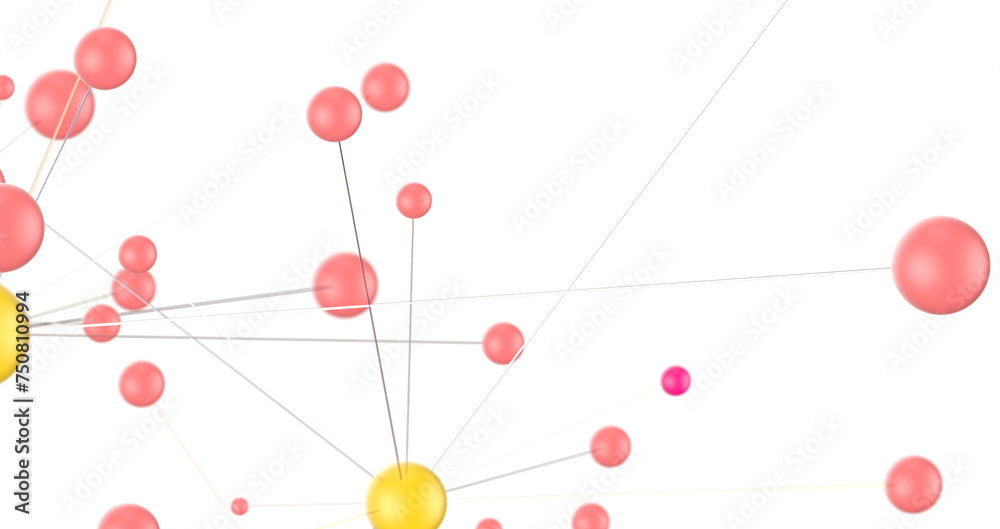 Aufkleber 3d network technology in future
