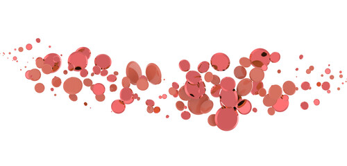 confetti png. red confetti falls from the sky.