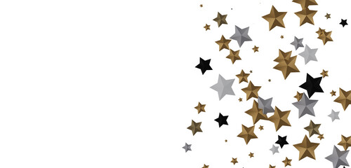 XMAS Holiday golden decoration, glitter frame isolated -