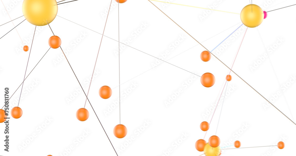 Aufkleber 3d network technology in future