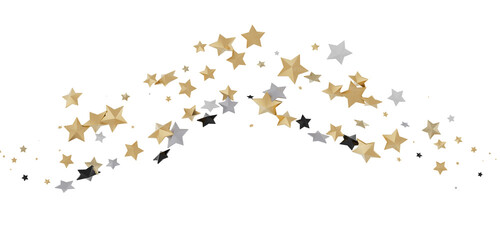 XMAS Stars - Festive christmas card. Isolated illustration white background. -