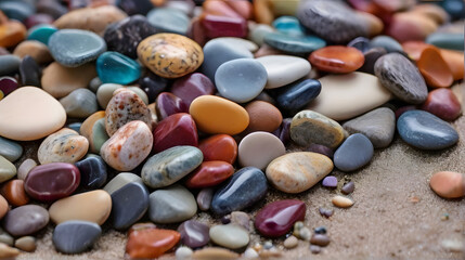 Colorful Pebble Pattern Background for Nature Lovers