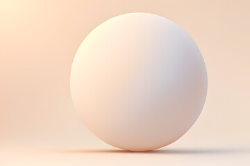 Fototapeta premium 3d render of an isolated white sphere