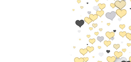 realistic isolated heart confetti on the transparent background for decoration and covering. Concept of Happy Valentine's Day,