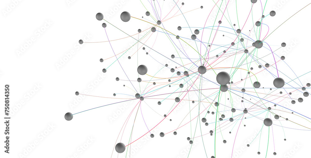 Aufkleber Abstract network of physical devices on the Internet using a network connection