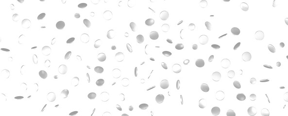 silver  Bliss: Exquisite 3D Illustration of Blissful silver Confetti