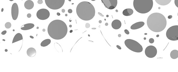 silver  Rainfall: Astonishing 3D Illustration of silver  Confetti Shower
