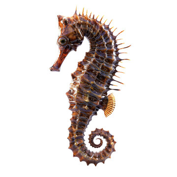 Photo of seahorse isolated on transparent background