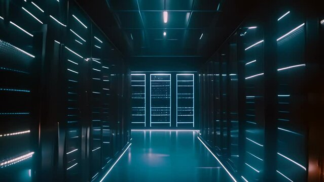 Data Center with Servers Generative AI