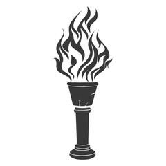 Silhouette torch black color only