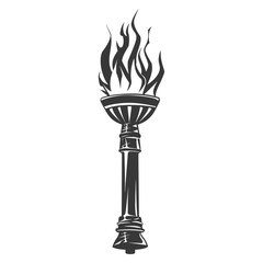 Silhouette torch black color only