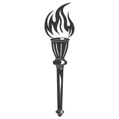 Silhouette torch black color only