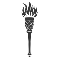 Silhouette torch black color only