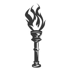 Silhouette torch black color only