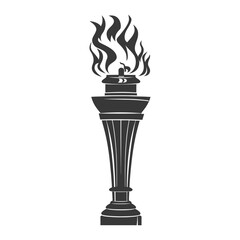 Silhouette torch black color only