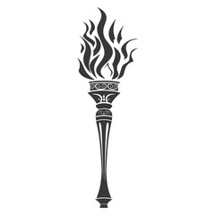 Silhouette torch black color only