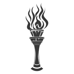 Silhouette torch black color only