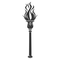 Silhouette torch black color only