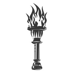 Silhouette torch black color only