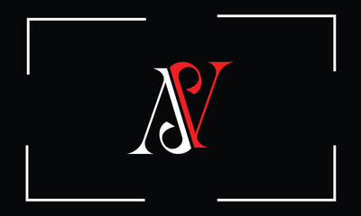 AV, VA, A, V, Abstract Letters Logo Monogram