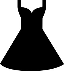 Wedding dress clip art design on plain white transparent isolated background for card, shirt, hoodie, sweatshirt, apparel, tag, mug, icon, poster or badge