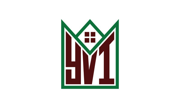 YVI initial letter real estate builders logo design vector. construction, housing, home marker, property, building, apartment, flat, compartment, business, corporate, house rent, rental, commercial