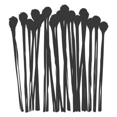 Silhouette wooden matches black color only
