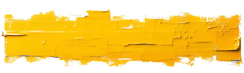 horizontal stroke of bright yellow paint