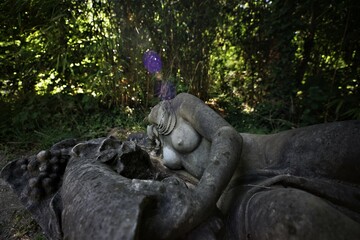 asian monument in Vincennes colonial garden