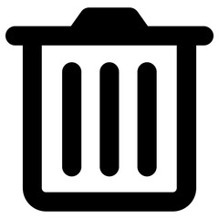 dustbin icon, simple vector design