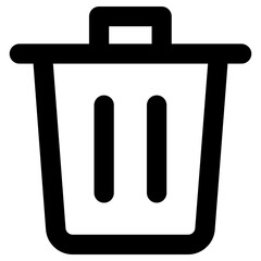 garbage icon, simple vector design