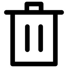garbage icon, simple vector design