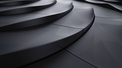Abstract background features dark metal blades. Intricate textures captivate.