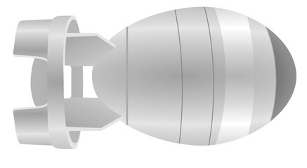 Grey missile bomb. vector illustration - obrazy, fototapety, plakaty