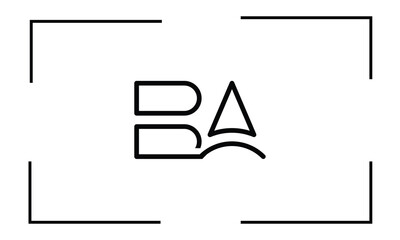 BA, AB, B, A, Abstract Letters Logo Monogram