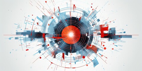 Arrow in middle of target, Generative AI illustration