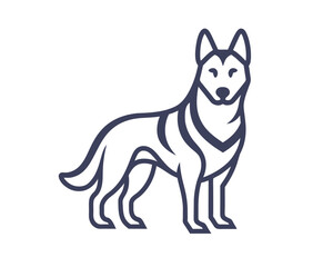 Fototapeta premium Dog silhouette logo design