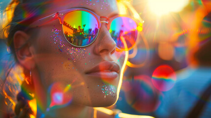 Kaleidoscopic Vision at Festive Event