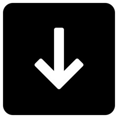 down icon, simple vector design
