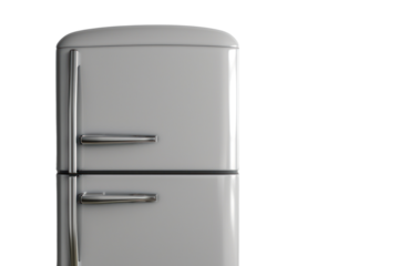 Top Mount Refrigerator , Modern Fridge Freezer,Isolated on a transparent background.