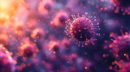 Close-Up of a Corona Virus Outbreak - obrazy, fototapety, plakaty